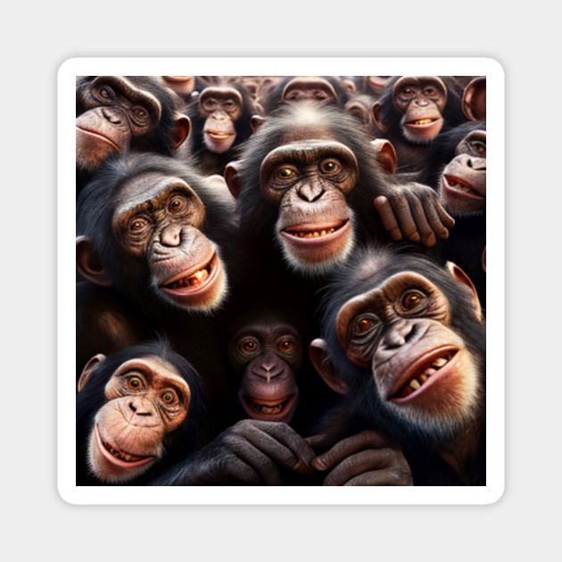 Chimpanzee Ape Wild Nature Funny Happy Humor Photo Selfie - Chimpanzee - Magnet | TeePublic Chimpanzee Ape Wild Nature Funny Happy Humor Photo Selfie - Chimpanzee - Magnet | TeePublic