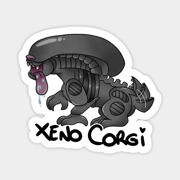Xeno Corgi Magnet by Cartmell