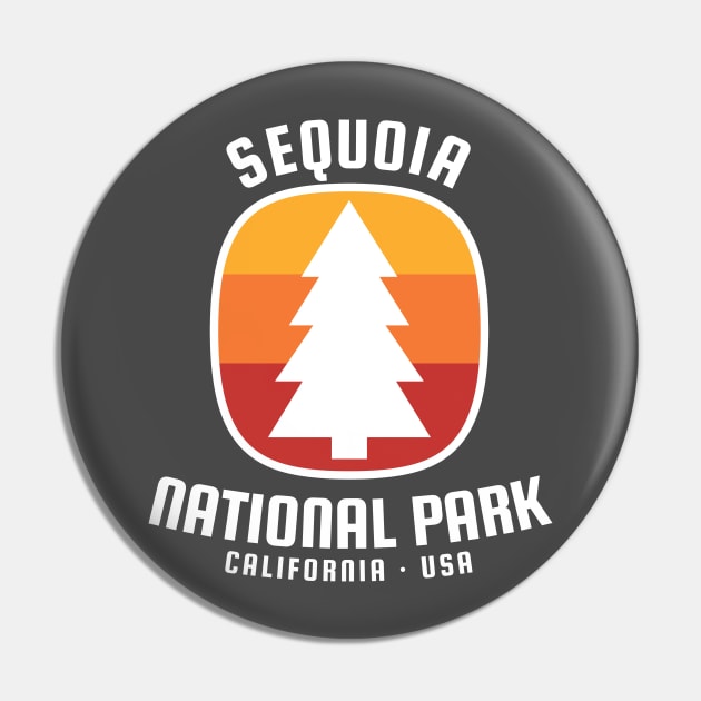 Sequoia National Park Retro Pin by roamfree