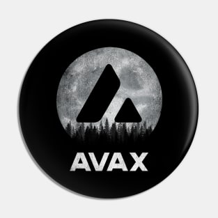 Vintage Avalanche AVAX Coin To The Moon Crypto Token Cryptocurrency Blockchain Wallet Birthday Gift For Men Women Kids Pin