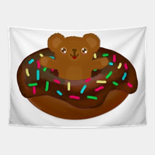 Donut bear (chocolate icing) Tapestry