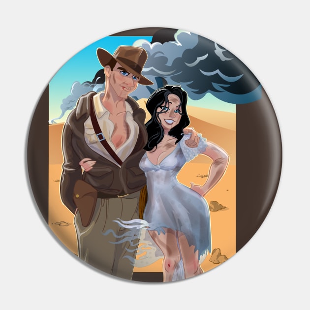 Indiana Jones and Marion Ark Searching Pin by Dan Almanzar / Wonka1701