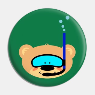 Teddy bear Diver with Diving Mask Pin