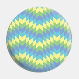 Yellow, Aqua, Purple, Green Chevron Pin