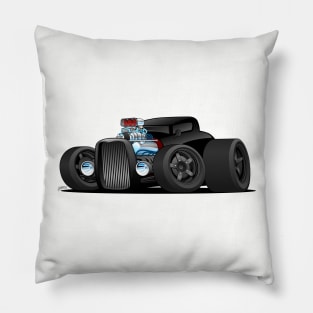 Custom Black Hot Rod Coupe Pillow