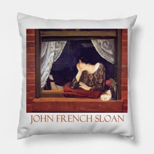 A Window on the Street by John French Sloan Pillow