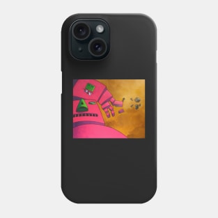 Pink robot house Phone Case