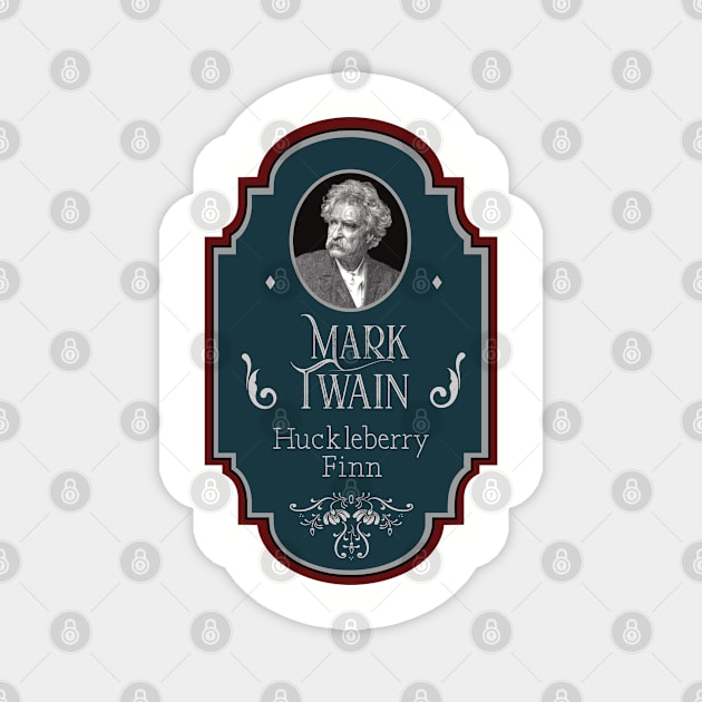 Mark Twain Iconic Author T-Shirt Magnet by blackjackdavey