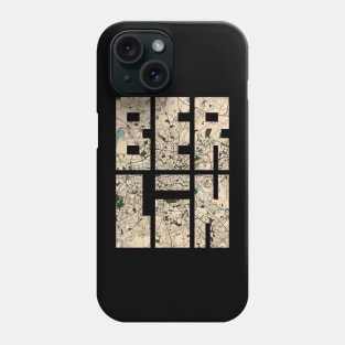 Berlin, Germany City Map Typography - Vintage Phone Case