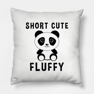 Short Cute And Fluffy Panda Pillow