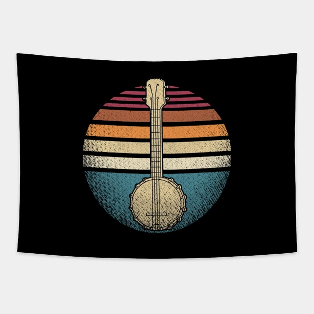 Banjo Player Retro Tapestry by Cooldruck