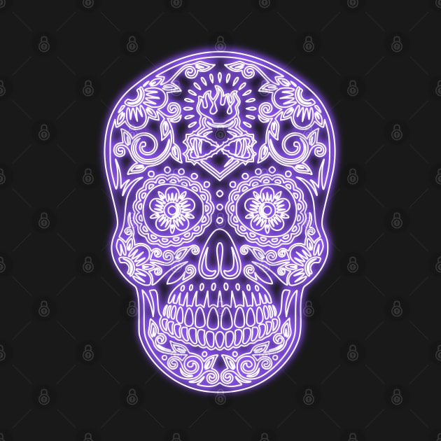 Violet Neon Calavera by la chataigne qui vole ⭐⭐⭐⭐⭐