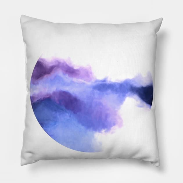 Purple Sky, White Light - abstract Pillow by micklyn