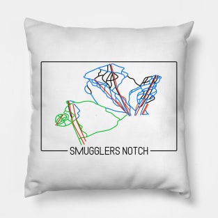 Smugglers Notch Trail Rating Map Pillow