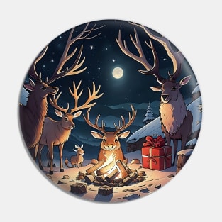 Reindeer christmas camp Pin