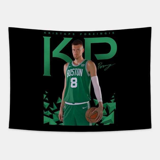 Kristaps Porzingis Tapestry by Juantamad