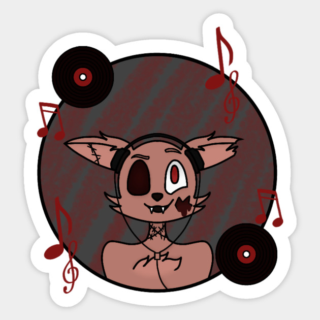 Zombie Dj Fox Zombie Animals Sticker Teepublic Au