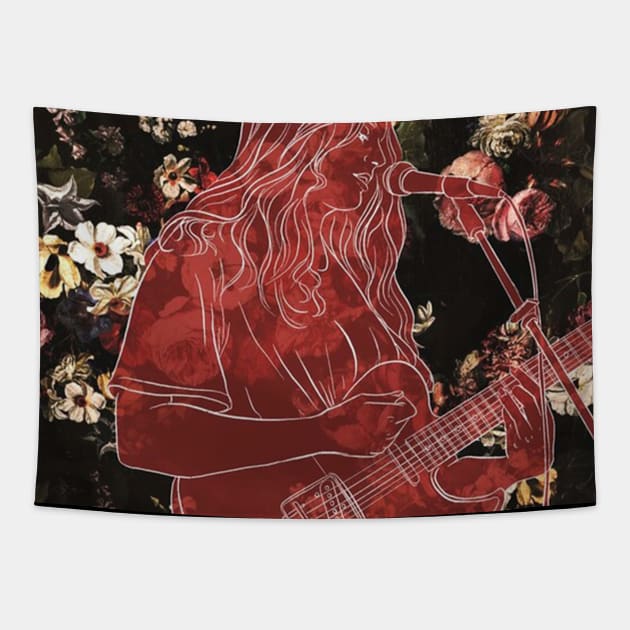 Girl in Red Tapestry by wesleygrant