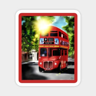 Route-Master, Red, City of London Antique Transport Magnet