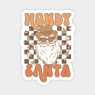 Howdy Santa Cowboy santa Magnet