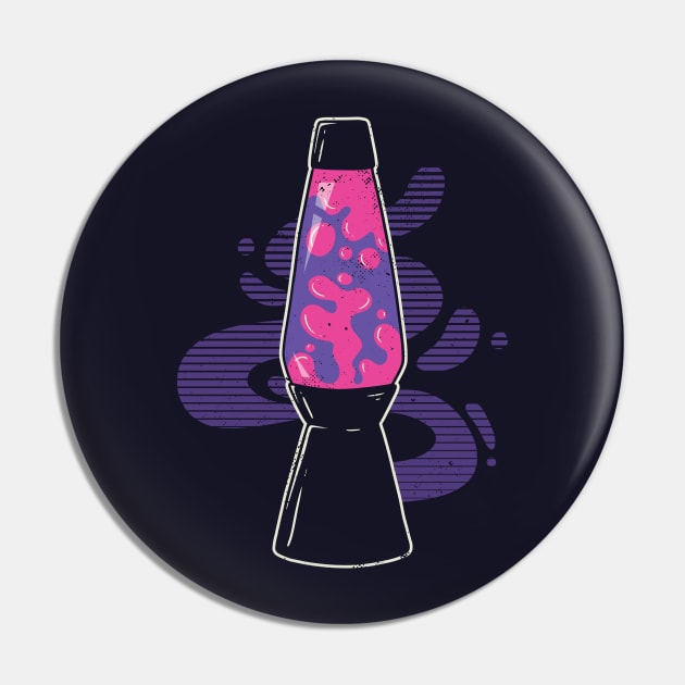 Funky Vintage Lava Lamp Illustration Pin by SLAG_Creative