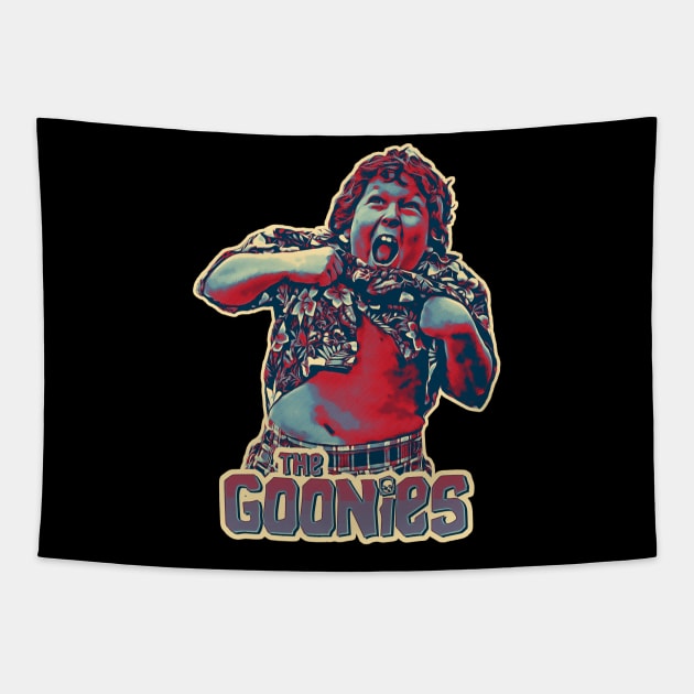 The Goonies Truffle Shuffle Tapestry by Pop Laris Manis