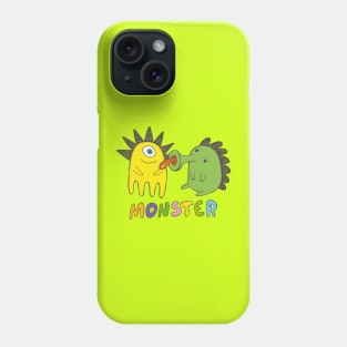 Two Monstrous Friends, One Licking the Other. Phone Case
