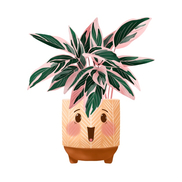 Cute Plant Illustration, Calathea Triostar Illustration by Gush Art Studio 1