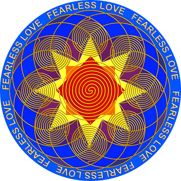 Fearless Love Energiser-Blue Kids T-Shirt by inspiration4awakening