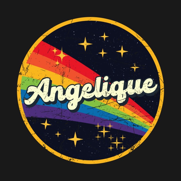 Angelique // Rainbow In Space Vintage Grunge-Style by LMW Art