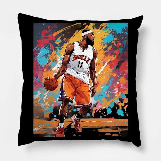 basket ball Pillow by animegirlnft