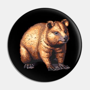 Pixelated Wombat Artistry Pin