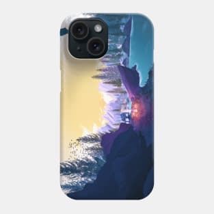 Camping in the mountains Phone Case