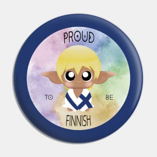 Proud to be Finnish (Sleepy Forest Creatures) Pin