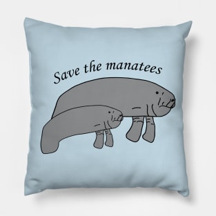 Save the manatees Pillow