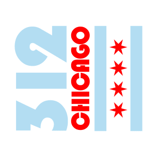 312 Chicago Flag Illinois Chi Town T-Shirt