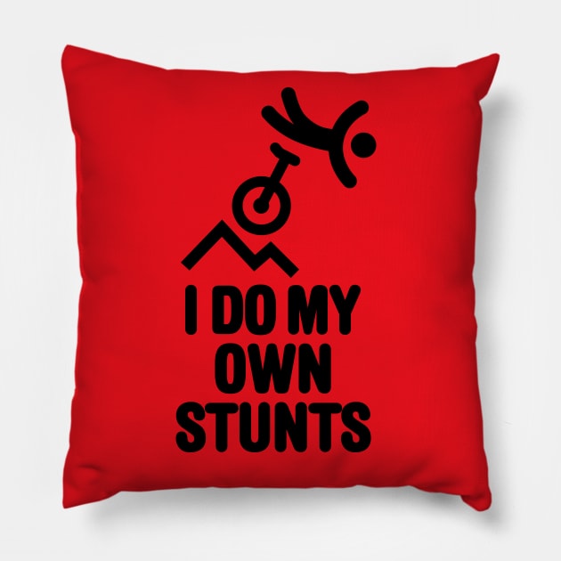 Mountain unicycling Munis unicycle MUni Offroad Pillow by LaundryFactory