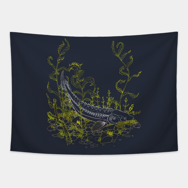 White Sturgeon Tapestry by ThisIsNotAnImageOfLoss