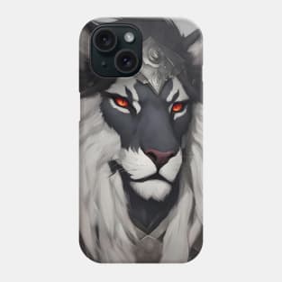 Fantasy lion red and black Phone Case