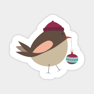 Little Christmas Bird Magnet