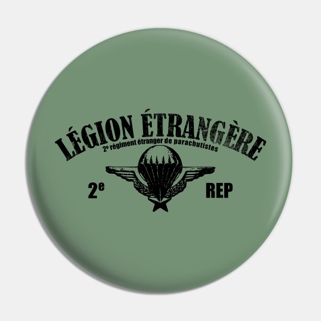 Foreign Legion Paratrooper - 2 Rep Subdued (distressed) Pin by TCP