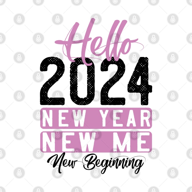 Hello 2024 New Year New ME New Beginning by MZeeDesigns