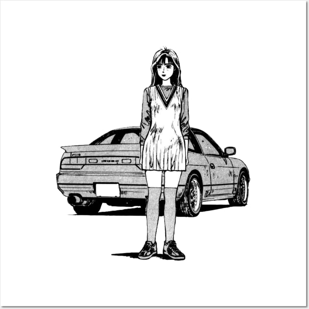 Initial D Style Manga Anime Black and White Japanese · Creative Fabrica