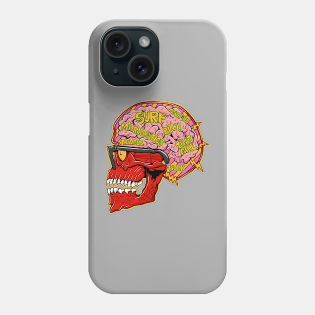 Skull thoughts Phone Case by Joe Tamponi