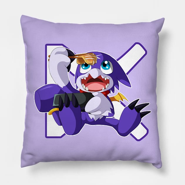 Gumdramon Okonomiyaki Pillow by PRPrints