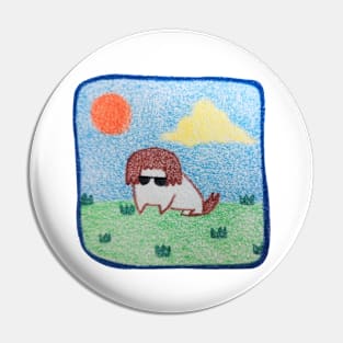 Doge sunglasses, Character dog, Pencil color drawing Pin