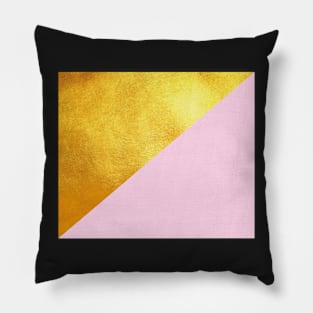 Pink and gold abstract Pillow