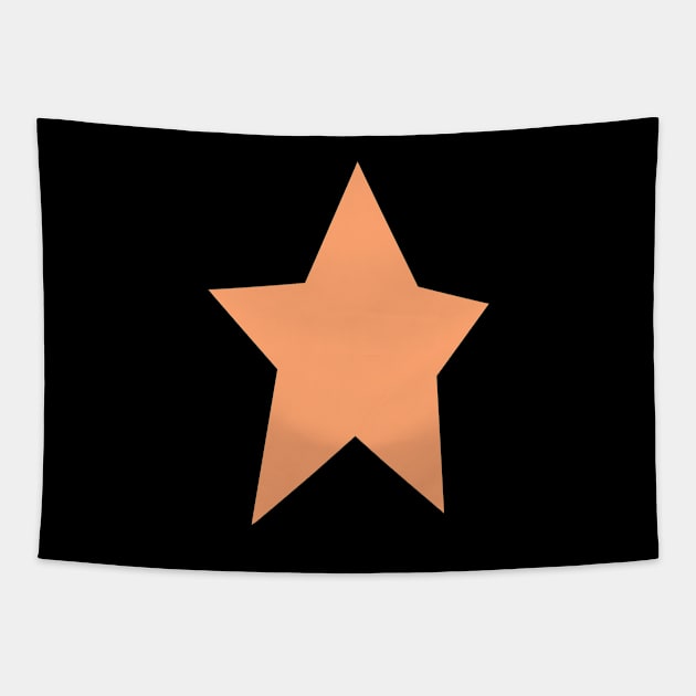 Star 7 Peach Fuzz Pantone Color of the Year 2024 Tapestry by ellenhenryart