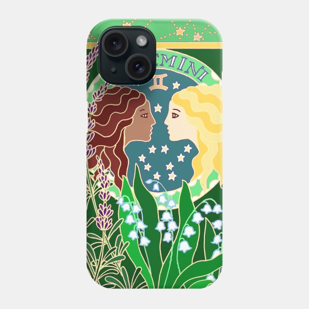 Gemini zodiac Phone Case by KBMorgan