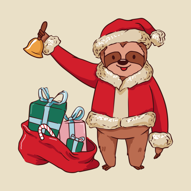 Discover Merry Slothmas // Funny Christmas Santa Sloth - Santa Sloth - T-Shirt